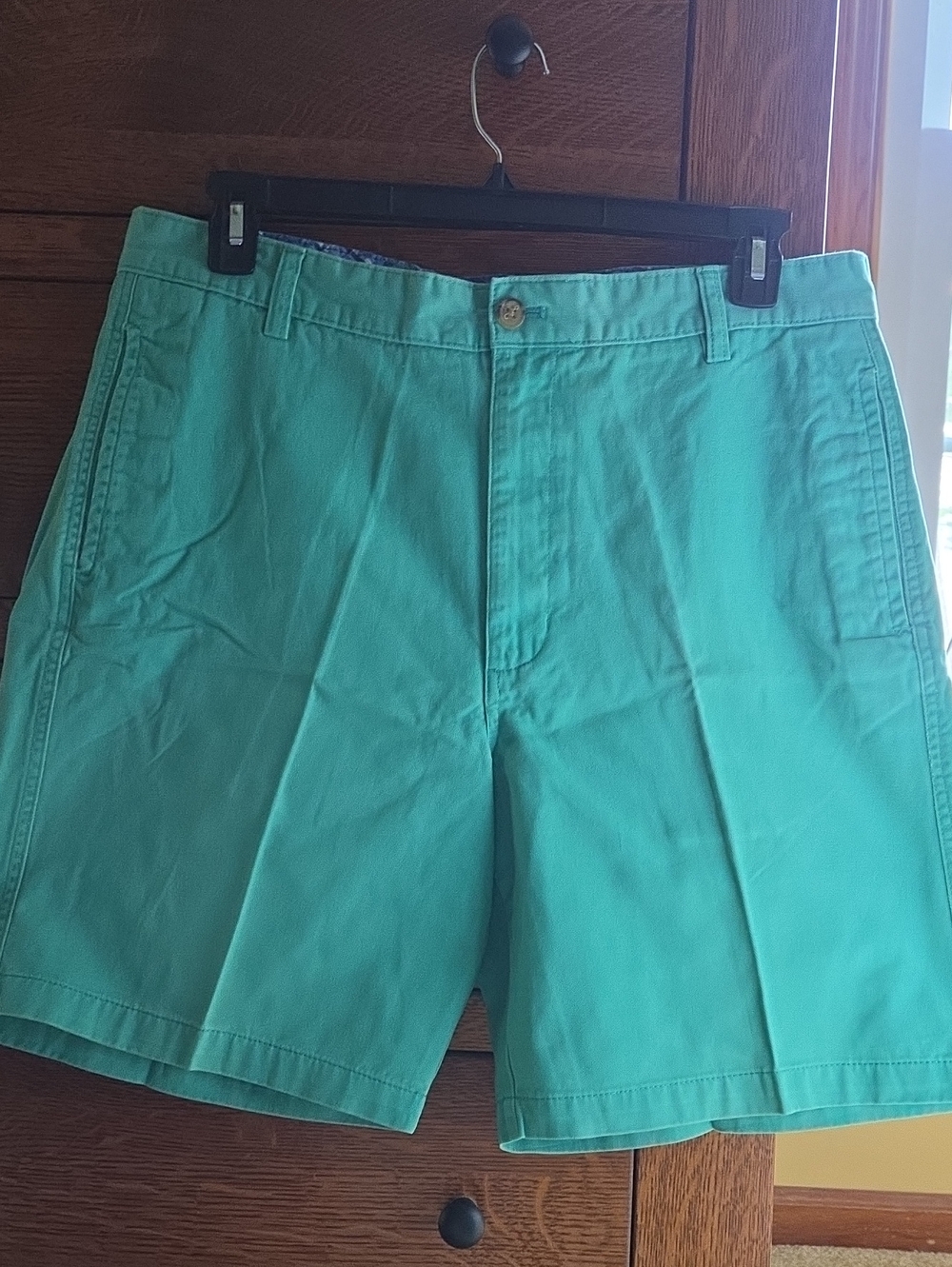 Men's Chaps Teal Cotton Shorts - Casual Summer Chino